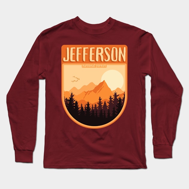 Jefferson National Forest Long Sleeve T-Shirt by Souls.Print